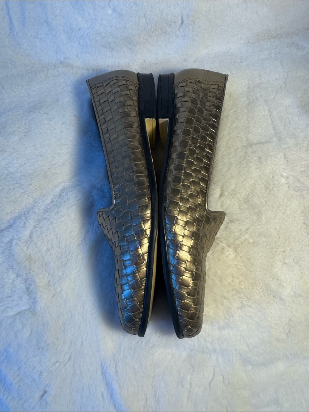 Trotters Metallic Woven Ballet Flats - Bronze Size 9 - Picture 7 of 9